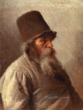 Ivan Kramskoi Painting - El anciano demócrata Ivan Kramskoi